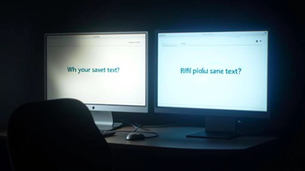 Nebeneinander-Vergleich: Derselbe Text auf heller und dunkler Bildschirmhelligkeit mit unterschiedlichen Kontrastverhältnissen