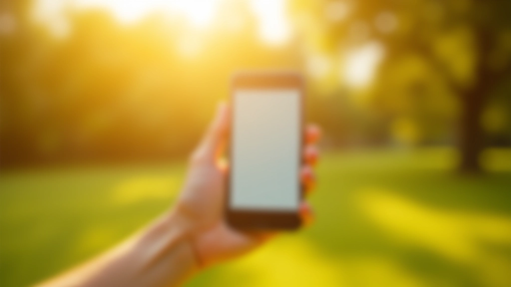 Smartphone-Bildschirm wird unter starkem Sonnenlicht getestet, Text ist kaum noch lesbar durch Blendung und Reflexion